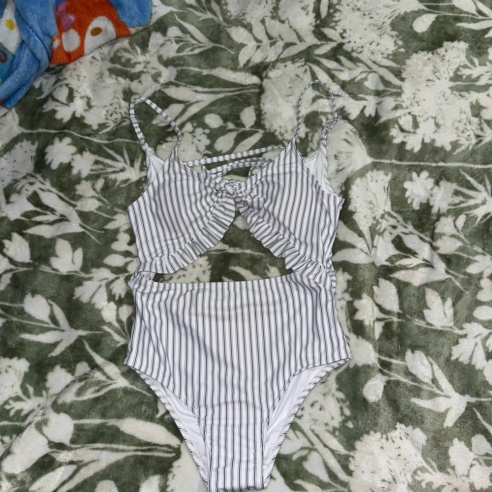 Striped One-Piece Swimsuit